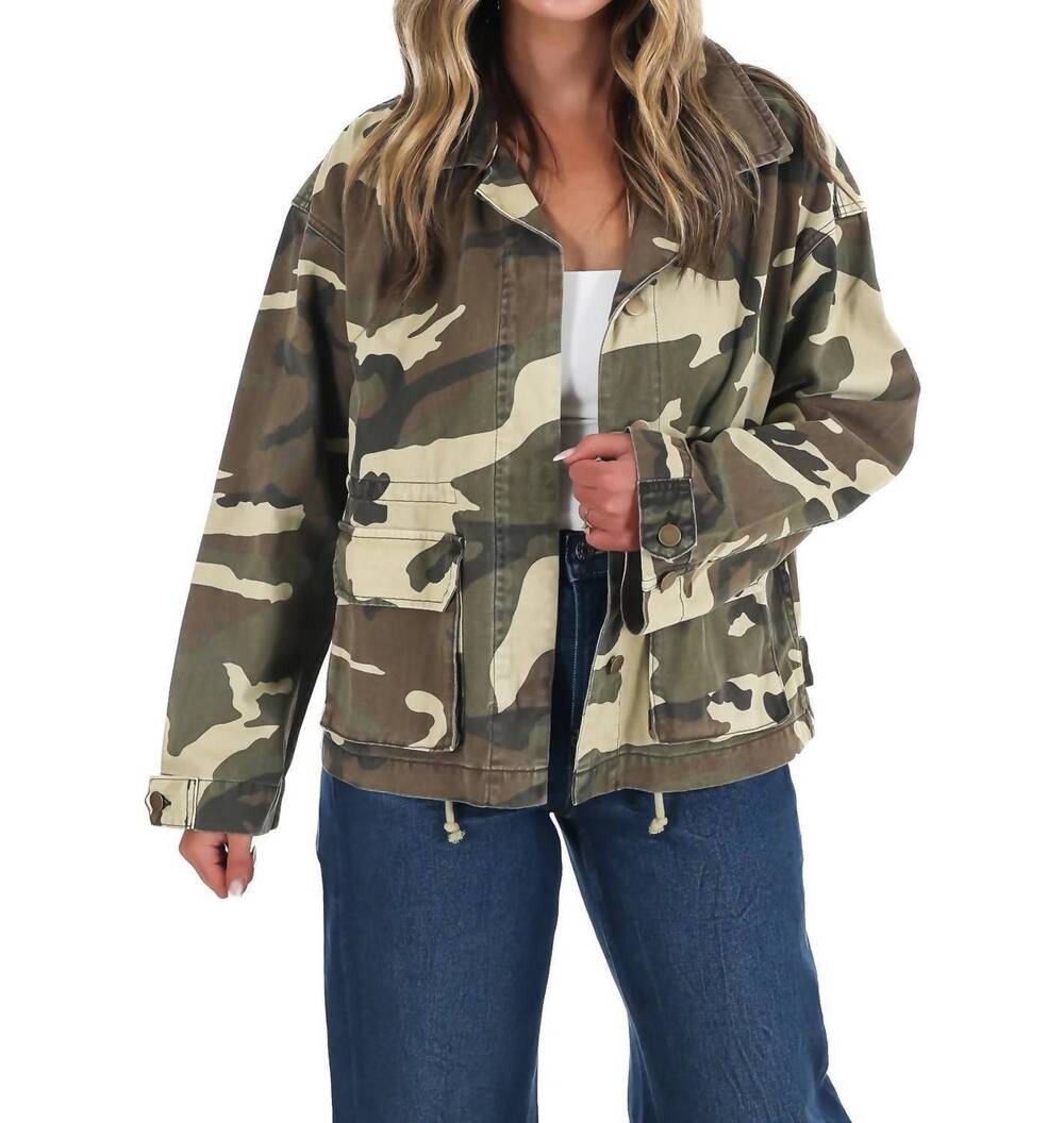 NEW MIOU MUSE forest fade camo jacket in camouflage